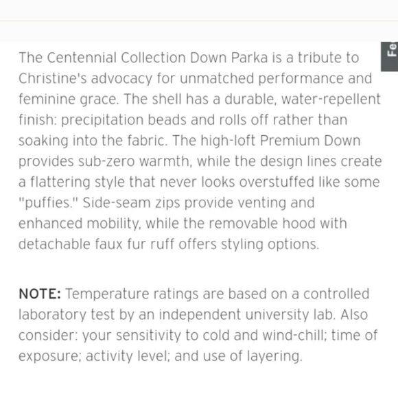 Eddie Bauer Centennial Collection Down Parka Size Large BLACK - Picture 10 of 10